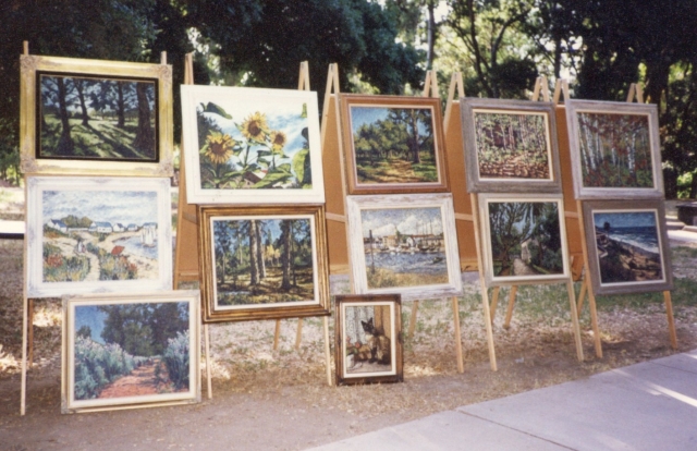 Display of paintings